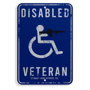 Disabled Veteran Metal Wall Mounted Sign