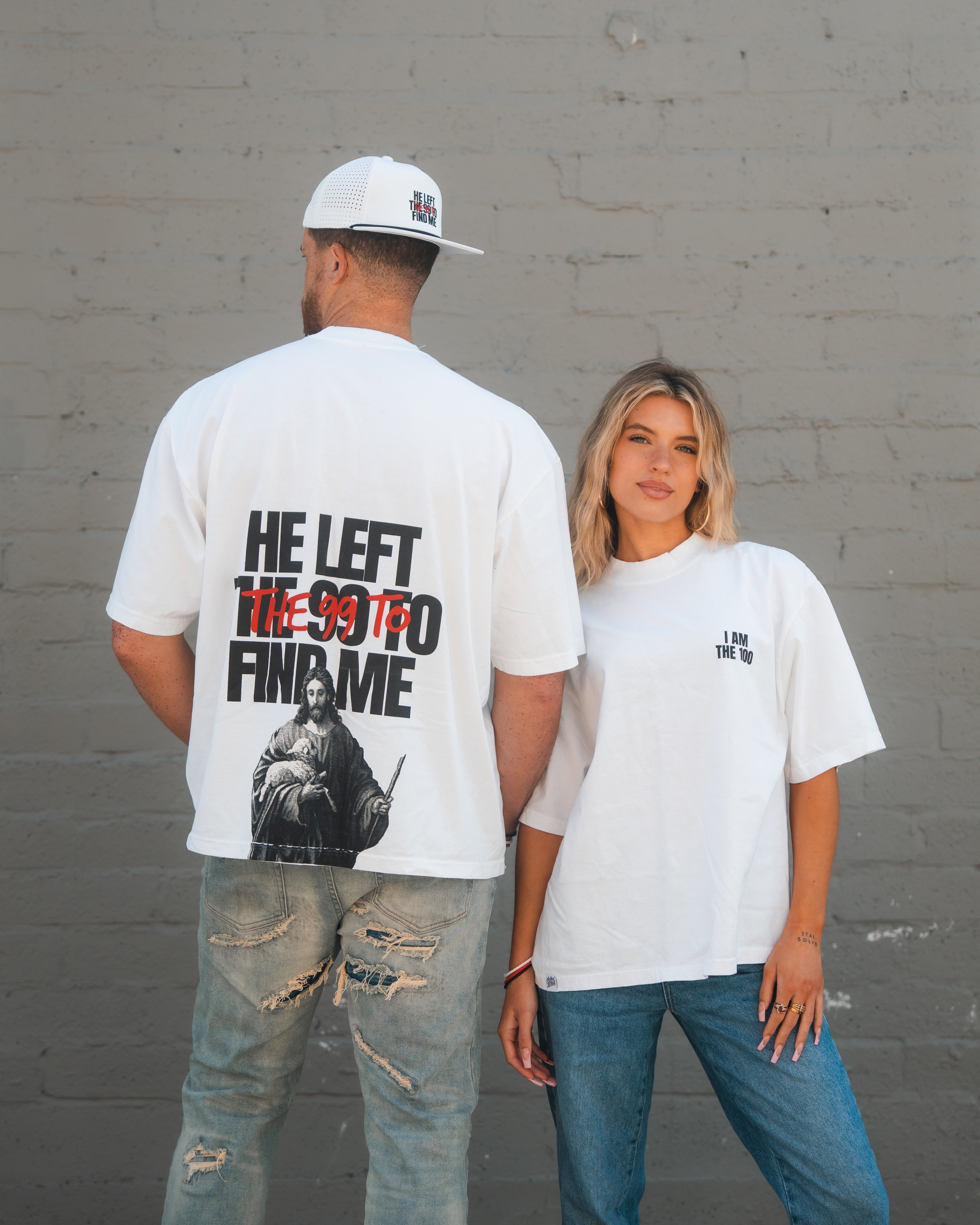 I AM THE 100 White Tee
