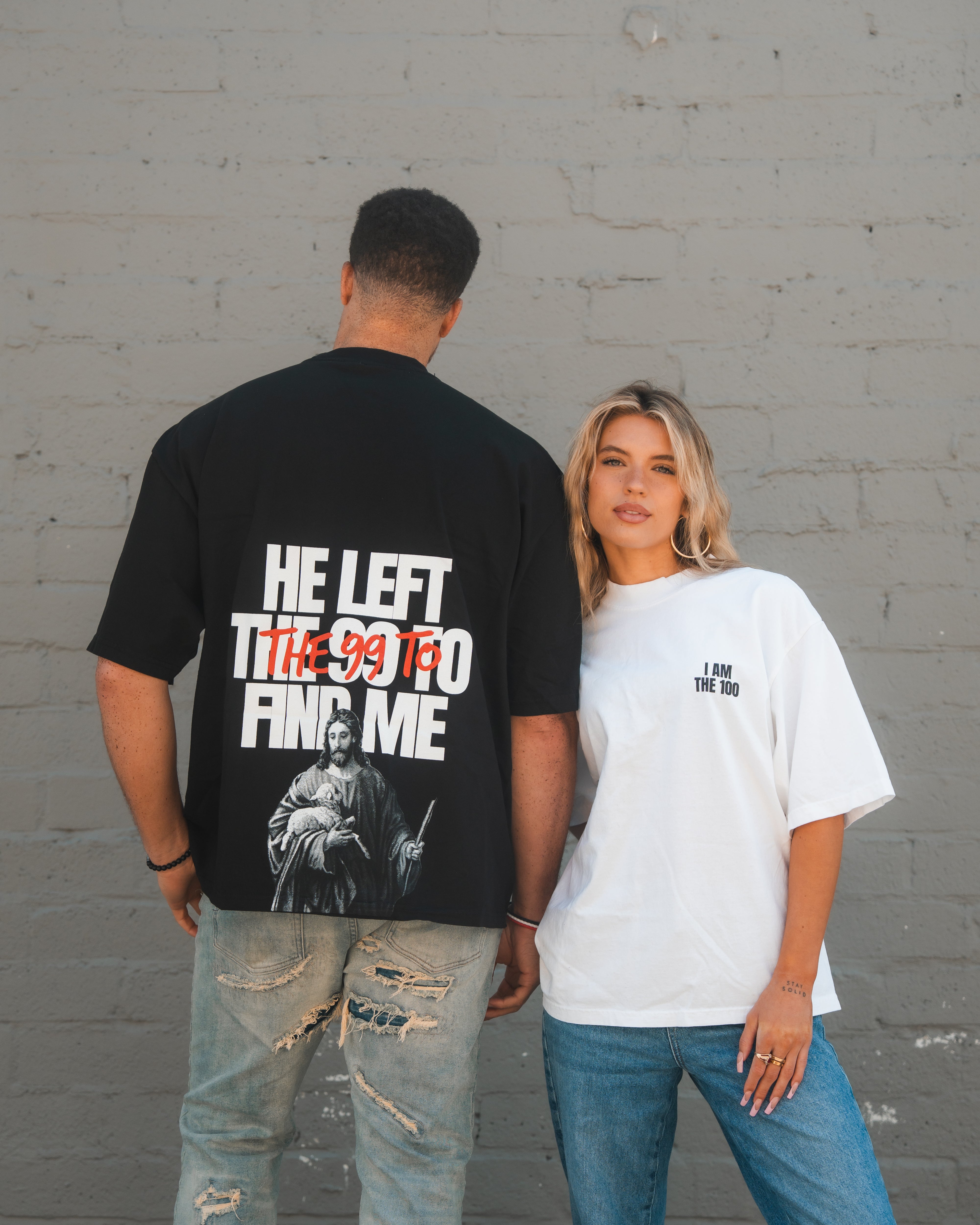 I AM THE 100 Black Tee