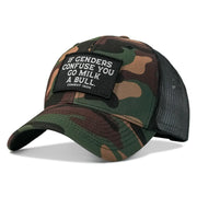 If Genders Confuse You, Go Milk A Bull Patch Snapback Hat