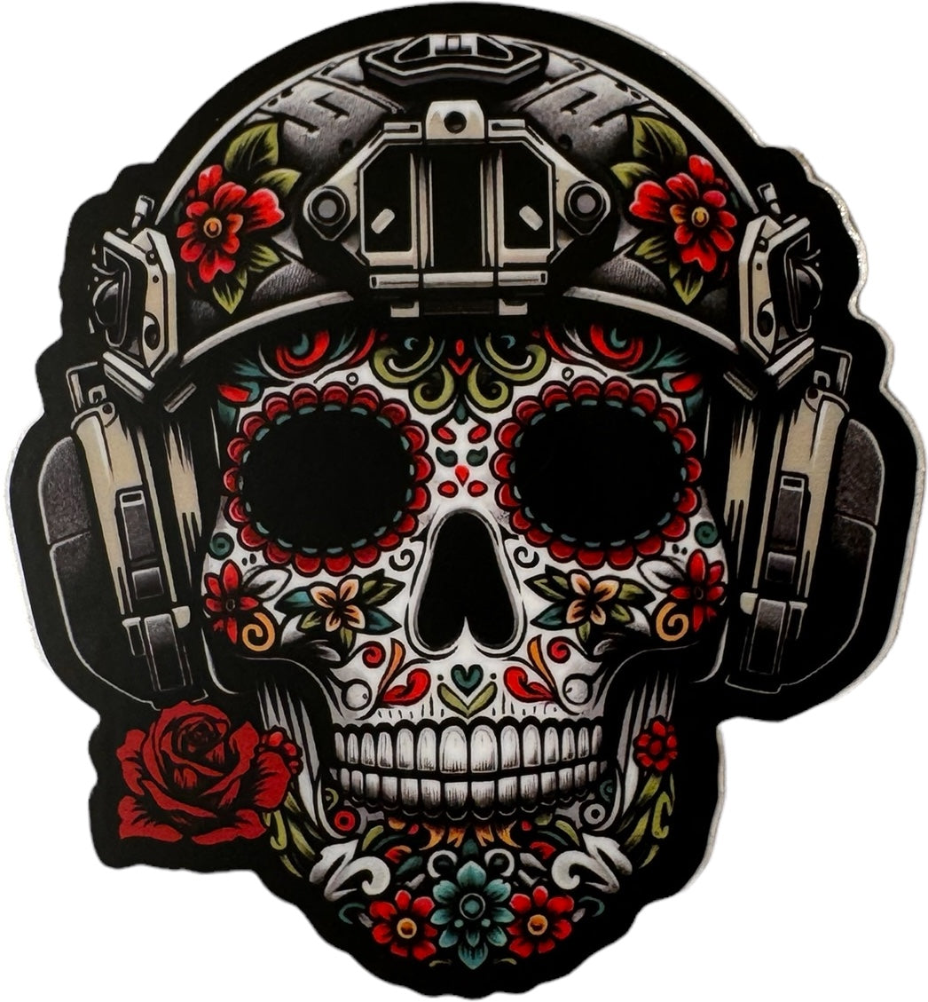 Tactical Sugar Skull Sticker