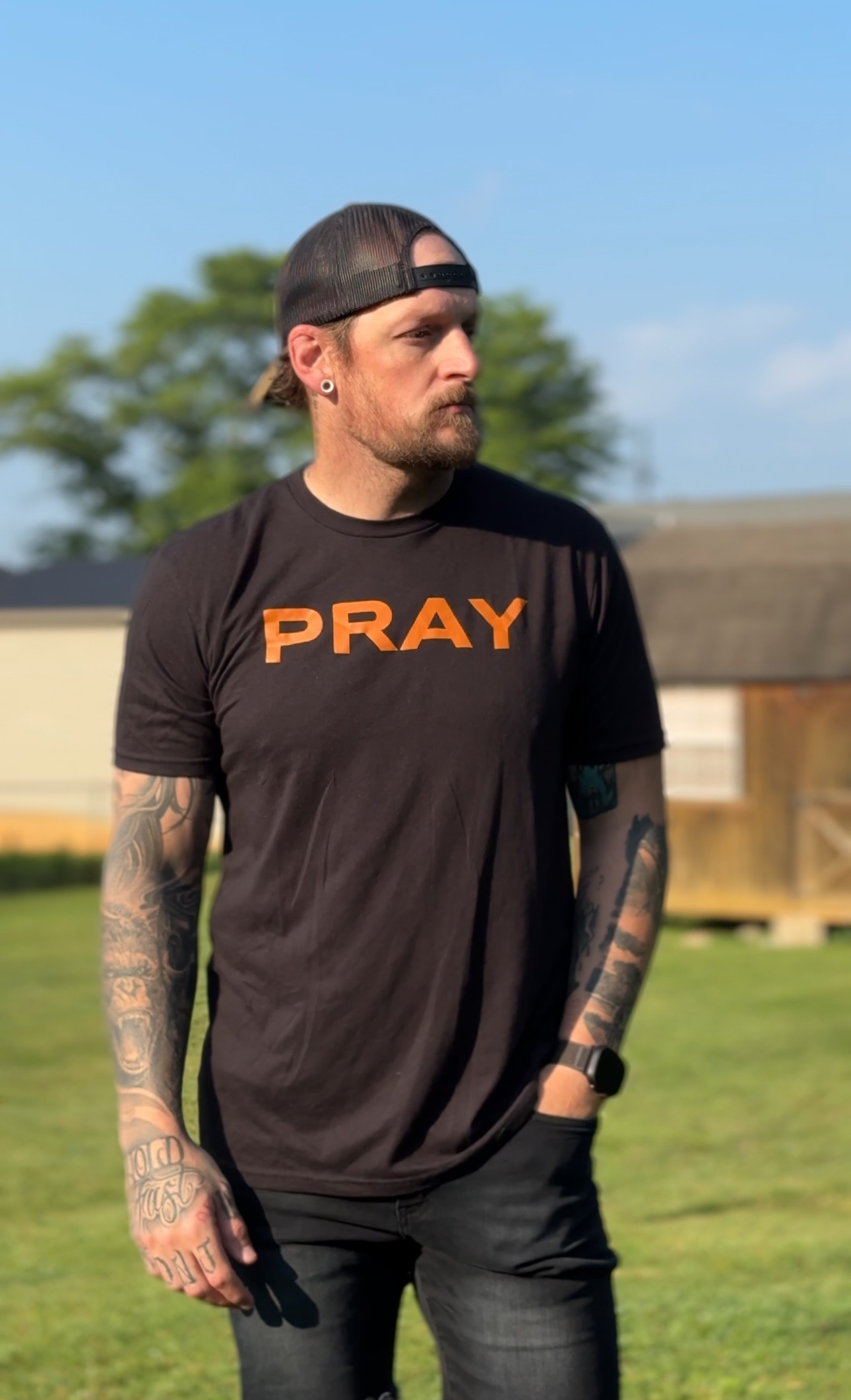 Pray - Black and Orange