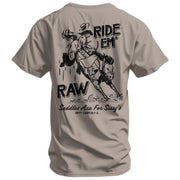 Ride 'Em Raw - Saddles Are For Sissy's Men's T-Shirt