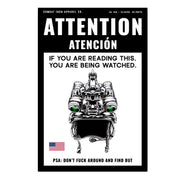 Attention You Are Being Watched Decal Sticker