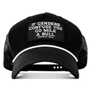 If Gender Confuses You Go Milk A Bull Patch Rope Snapback Hat